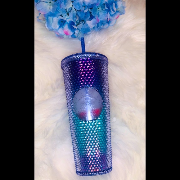 Starbucks Mermaid Studded Cup Purple Ombre Bling Tumbler 24oz Venti New 2021 - Picture 7 of 16
